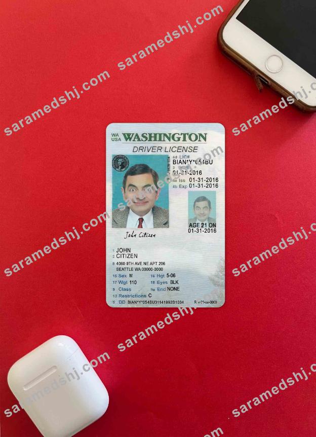 USA Washigton driving license under 21 photolook FRONT